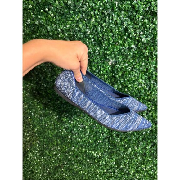 Rothy’s The Point Ballet Flat Indigo Heather Womens Sz 7 - Picture 1 of 5